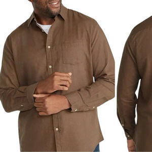 NWT Men’s Linen & Cotton Button-Up Shirt XLT